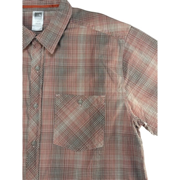 The North Face Men's Button-Up Plaid Shirt Size XL Red Gray White - Picture 3 of 8